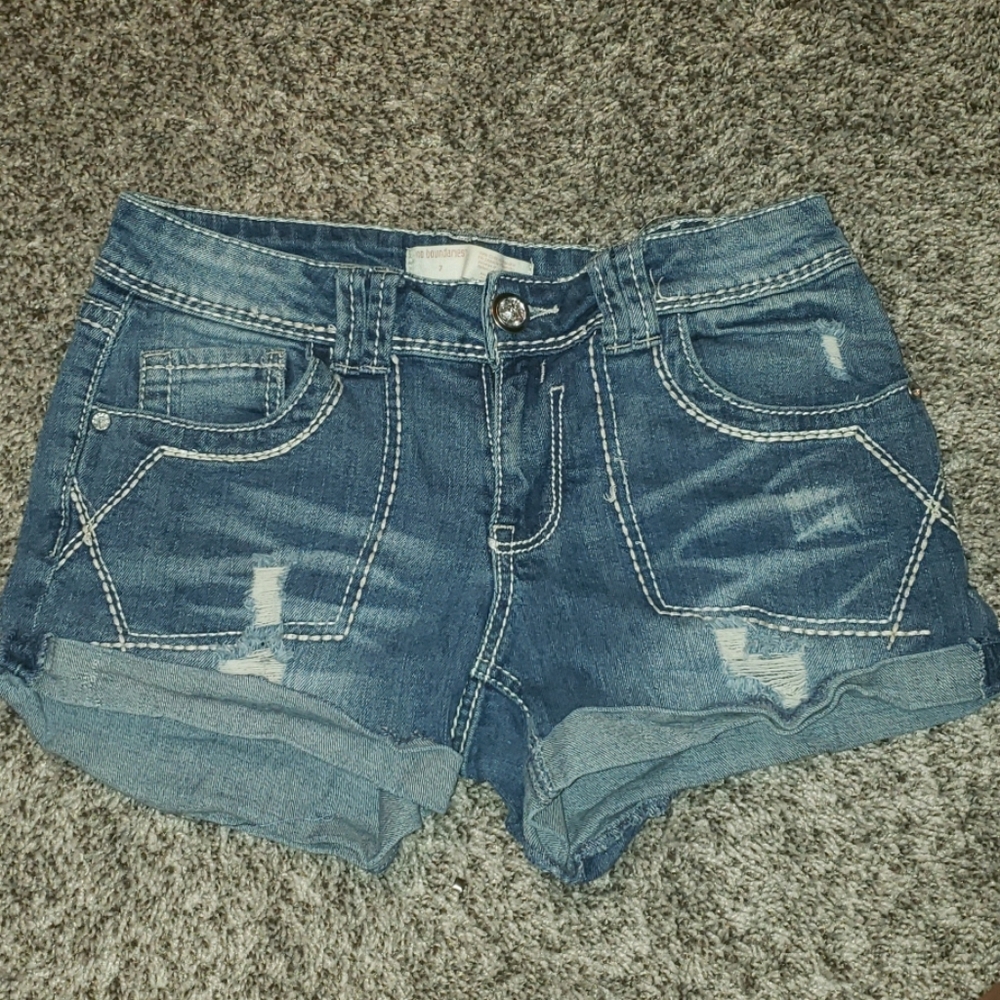 Shorts with Colored Stitching